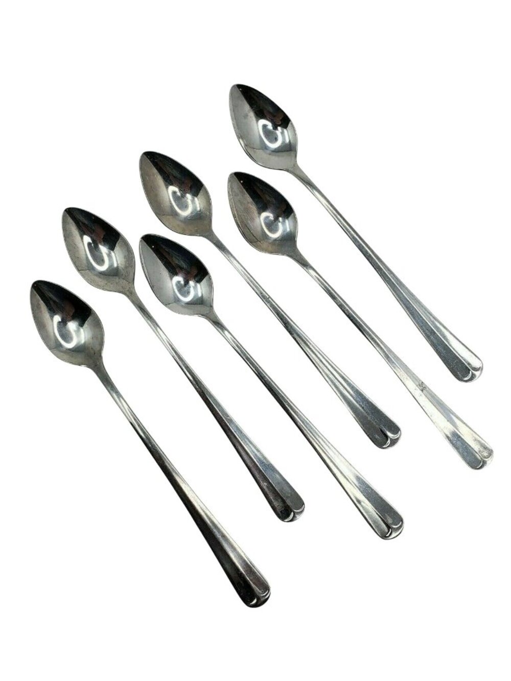 6 Iced Tea Spoons Gran Royale Stainless Flatware UNKNOWN MANUFACTURER‎